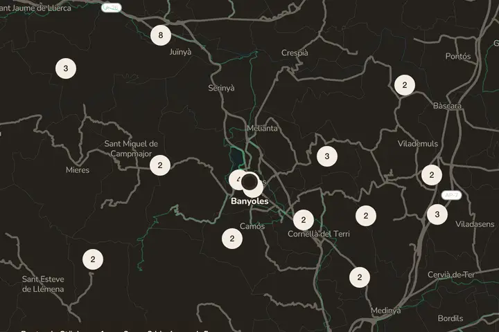 Kartenausschnitt Banyoles