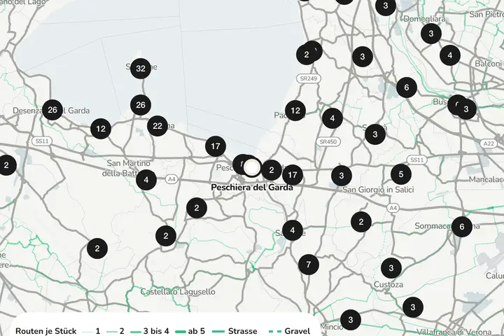 Kartenausschnitt Peschiera del Garda