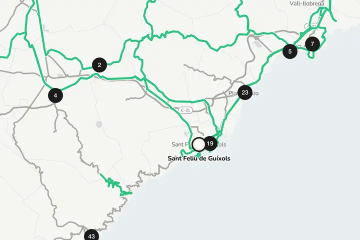 Kartenausschnitt Sant Feliu de Guíxols