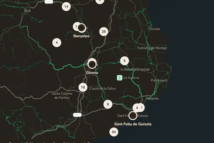 Kartenausschnitt Provinz Girona