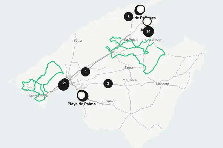 Kartenausschnitt Mallorca